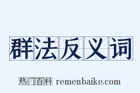 群法反义词是什么意思的图片